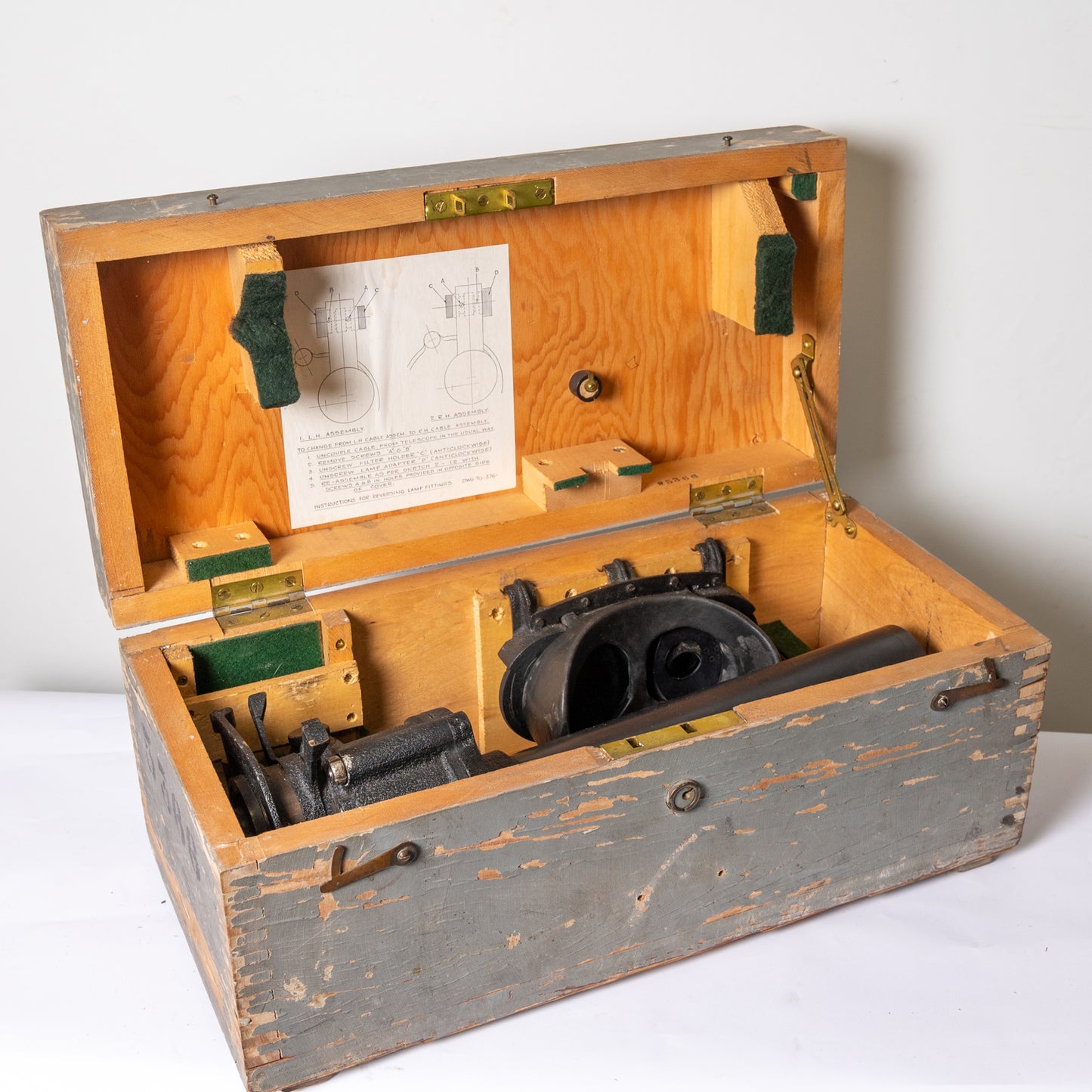 Vintage WWII Kodak Gun Sighting Telescope 7x50 PATT G 376 with Original Case
