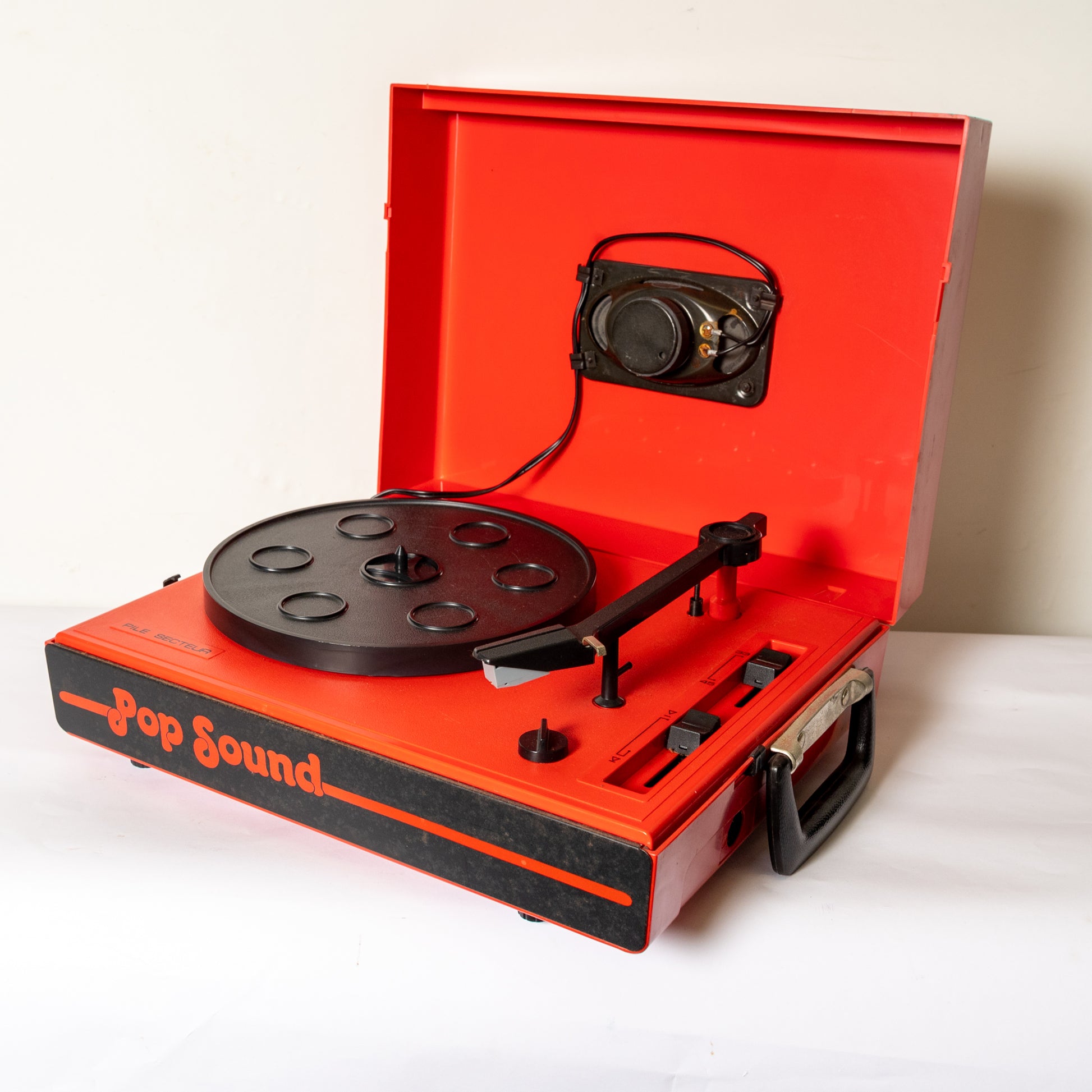 Retro Red Vintage Record Player